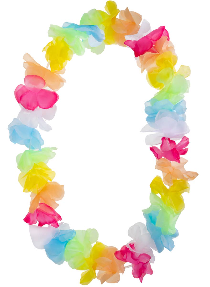 Rainbow Flower Hawaiian Costume Lei