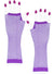 Purple Fingerless Fishnet Elbow Length Costume Gloves