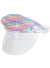 White Festival Hat with Rainbow Sequins