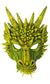 Kid's Green Rubber Foam Dragon Half Face Mask With Spikes Halloween Costume Accessory Main Image