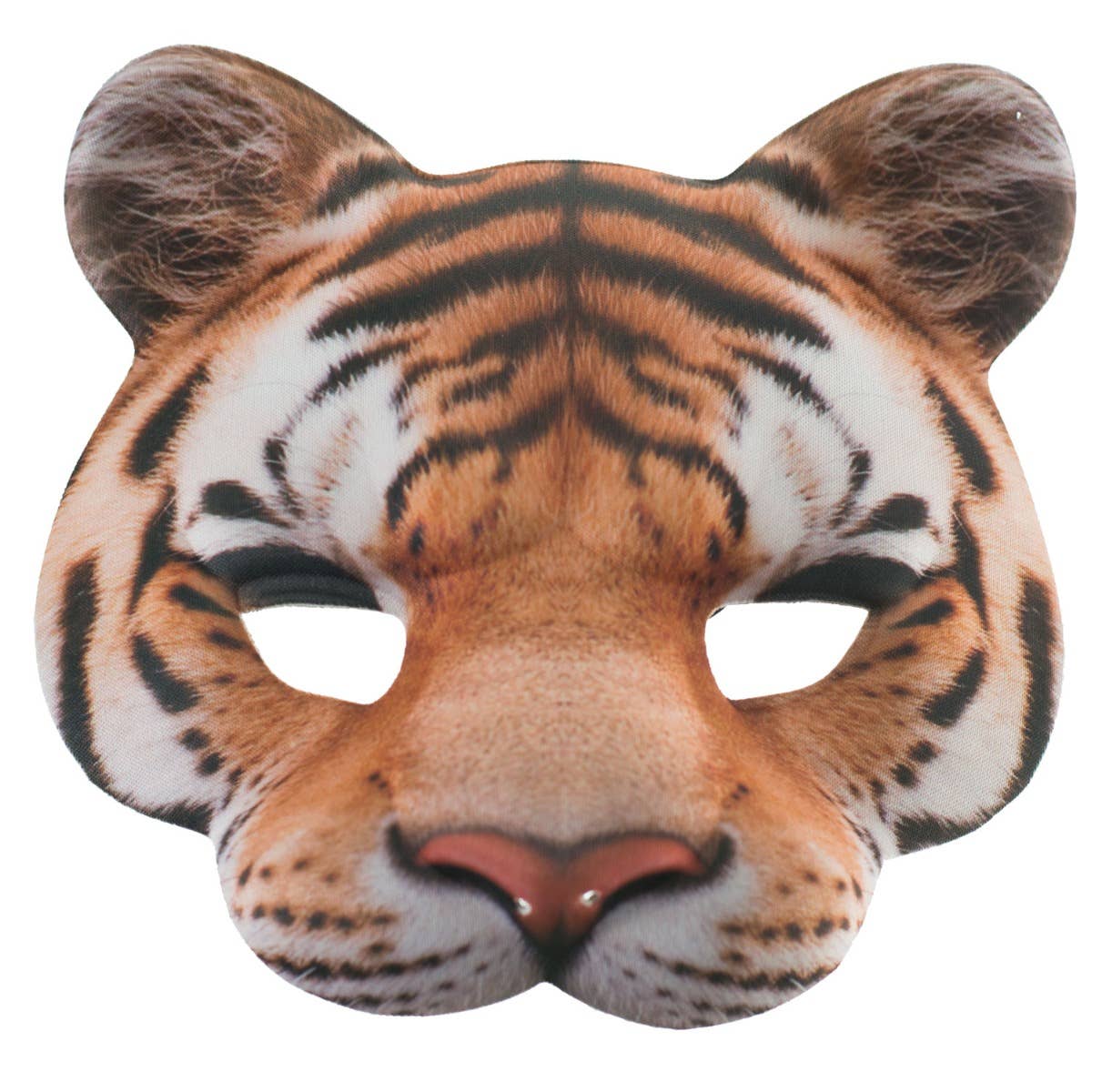 Kids Book Week Tiger Face Jungle Mask Costume Accessory Close Image