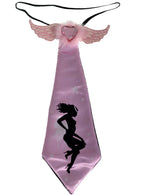 Pink Satin Hen's Night Costume Tie