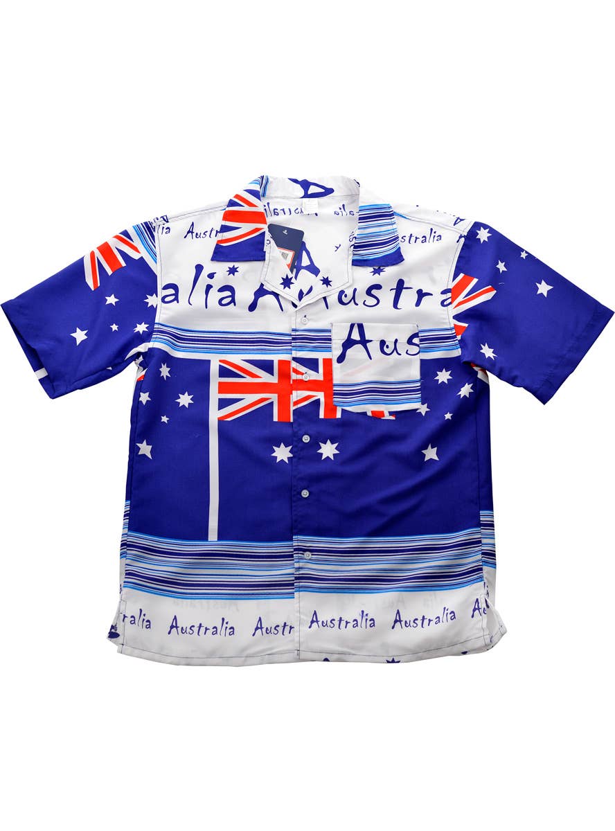 Aussie Flag Men's Button Up Australia Day Shirt - Alternative Image