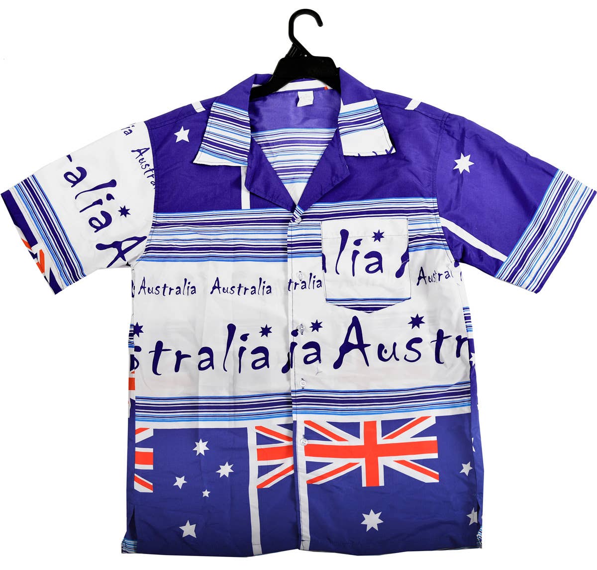 Aussie Flag Men's Button Up Australia Day Shirt -Cose Image