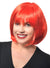 Image of Short Women's Red Bob Costume Wig with Fringe