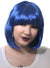 Image of Short Women's Royal Blue Bob Costume Wig with Fringe