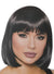 Deluxe Women's Short Black Bob Wig with Fringe