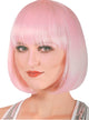 Women's Pale Pink Short Bob Wig with Fringe
