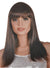 Women's Natural Brown Straight Costume Wig with Bangs