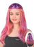 Women's Purple and Orange Braided Mermaid Wig with Pearls