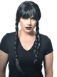 Image of Braided Black Wednesday Addams Womens Halloween Costume Wig