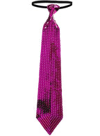 Sequin Fuchsia Pink Costume Neck Tie