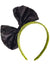 Green and Black Lace 80s Bow Headband