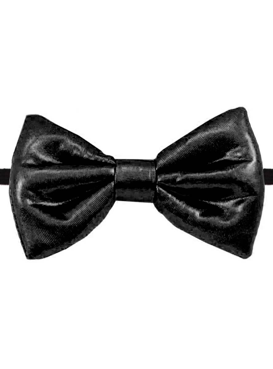 Metallic Black Costume Bow Tie