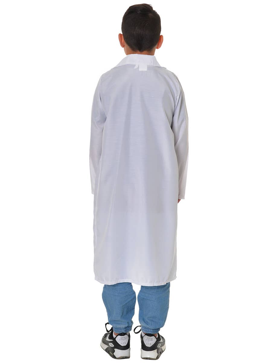 Childrens White Doctor Lab Coat Dress up Costume - Back Image