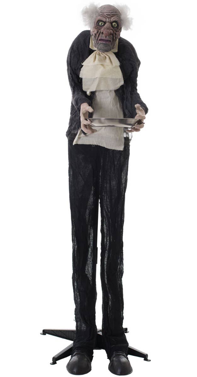 Creepy Old Butler Standing Animated Halloween Decoration - Main Image