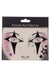 Purple and Black Harlequin Stick On eye makeup costume accessories main image