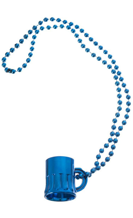 Novelty Oktoberfest costume Necklace Beer Stein Blue German costume Accessory