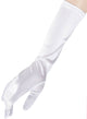 Long White Satin Elbow Length Costume Gloves
