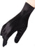 Short Black Satin Wrist Length Gloves