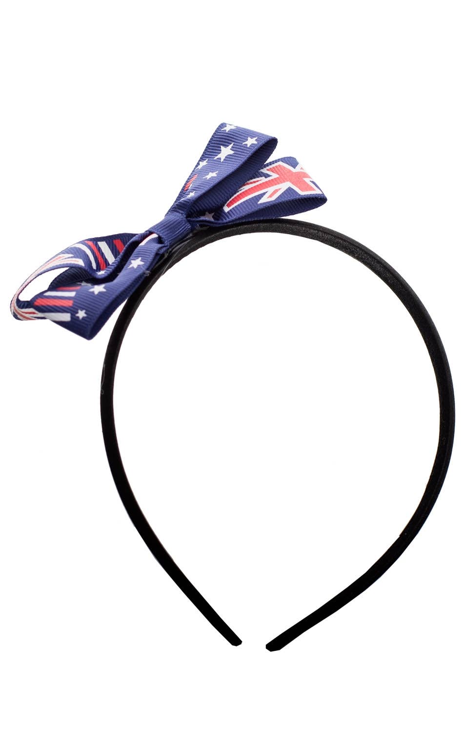 Red, White and Blue Australia Day Bow on Headband - Main View