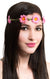 Pink Daisy Chain Flower Crown Headband Hippy 60s Costume Accessory Main Image