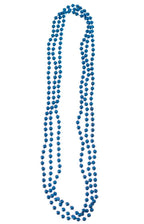 Image of Pack of 3 Metallic Blue Novelty Beaded Necklaces