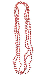 Image of Pack of 3 Metallic Red Novelty Beaded Necklaces