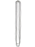 3 Strand Metallic Silver Beaded Necklace