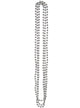 3 Strand Metallic Silver Beaded Necklace