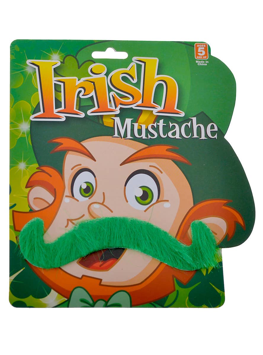 St Patrick's Day Novelty Curled Moustache