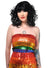 Womens Rainbow Sequin Boob Tube Costume Top - Close Image