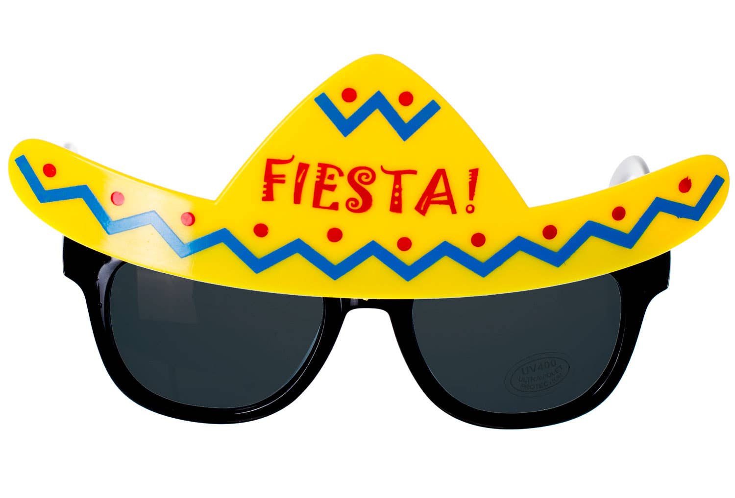 Novelty Black Frame Mexican Fiesta Sombrero Costume Glasses - Alternative Image