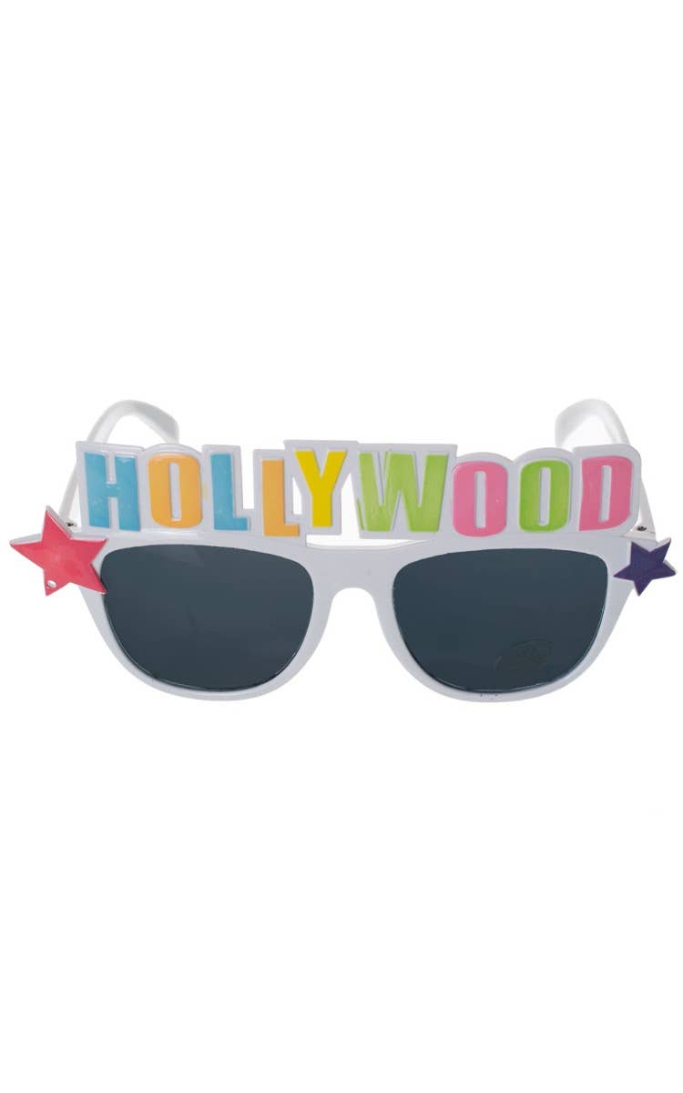 White Hollywood Costume Accessory Glasses Main Image