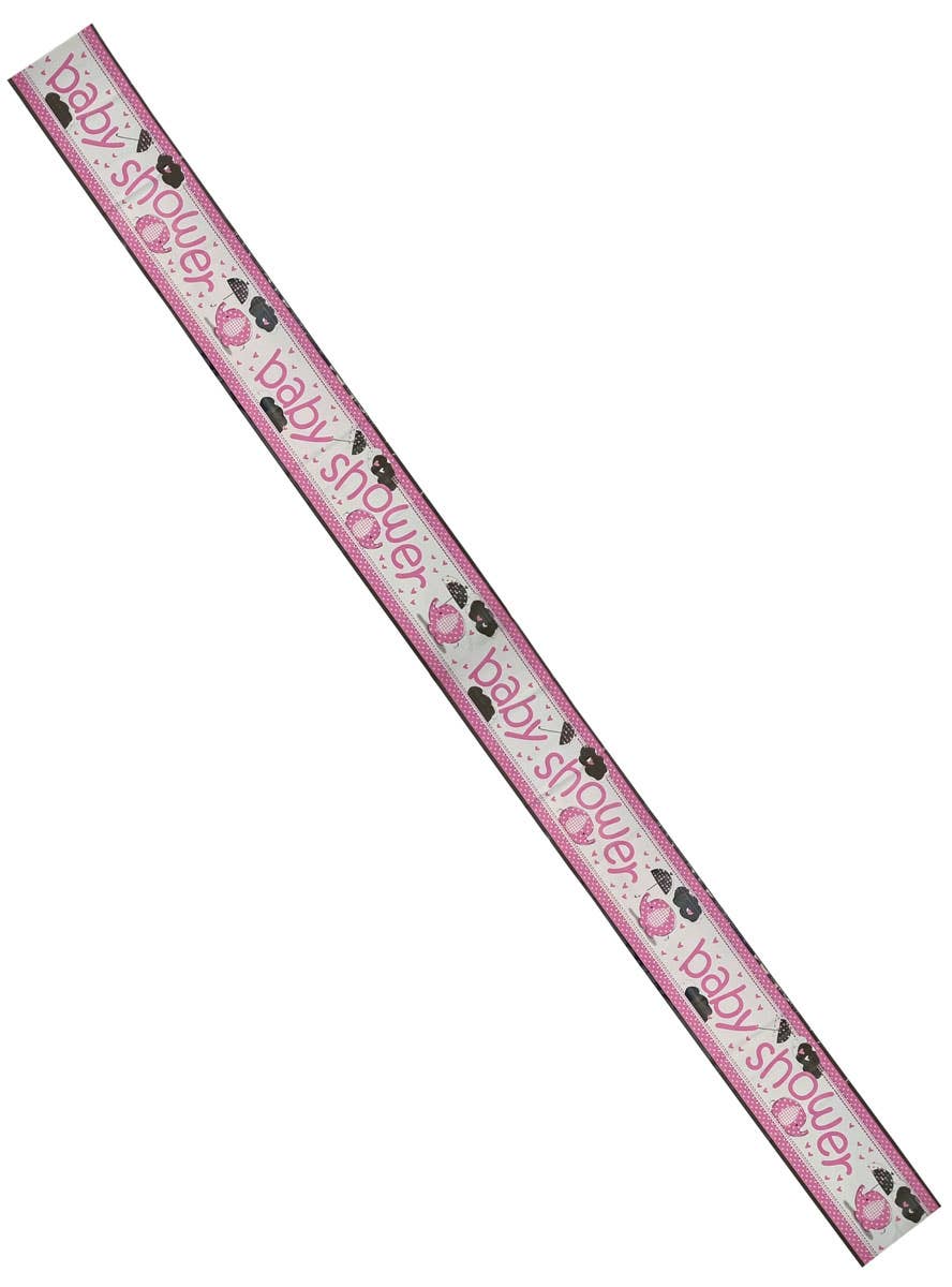 Long 180cm Pink Baby Girl Baby Shower Party Banner - Alternate Image