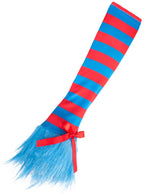 Thing 1 and Thing 2 Inspired Blue and Red Striped Costume Gloves - Main Image