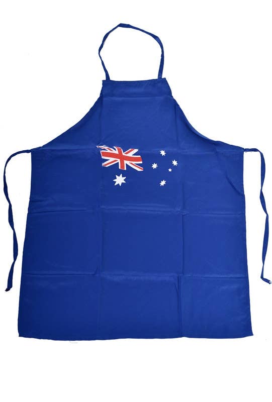 Blue Fabric Australia Day Flag BBQ Apron