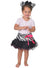 Black and White Zebra Print Toddler Cute Tutu and Ears on Headband Costume Set