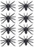 Black Plastic 8 Pack of Fake Halloween Spiders