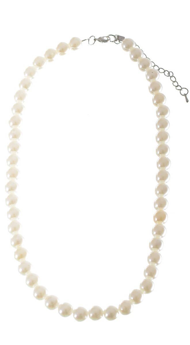 1920's Gatsby White Pearl Flapper Necklace Costume Accessory Main Image