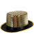 Black Costume Top Hat with Gold Square Sequins - Main Image
