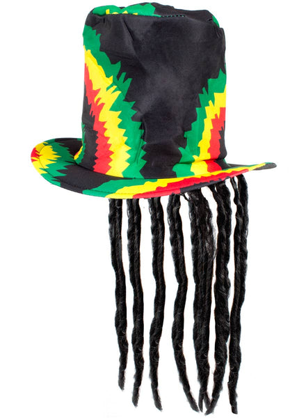 Tie Dye Reggae Hat with Black Dreads