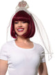 Sparkly Bride To Be Costume Headband with Mesh Veil - Close Image