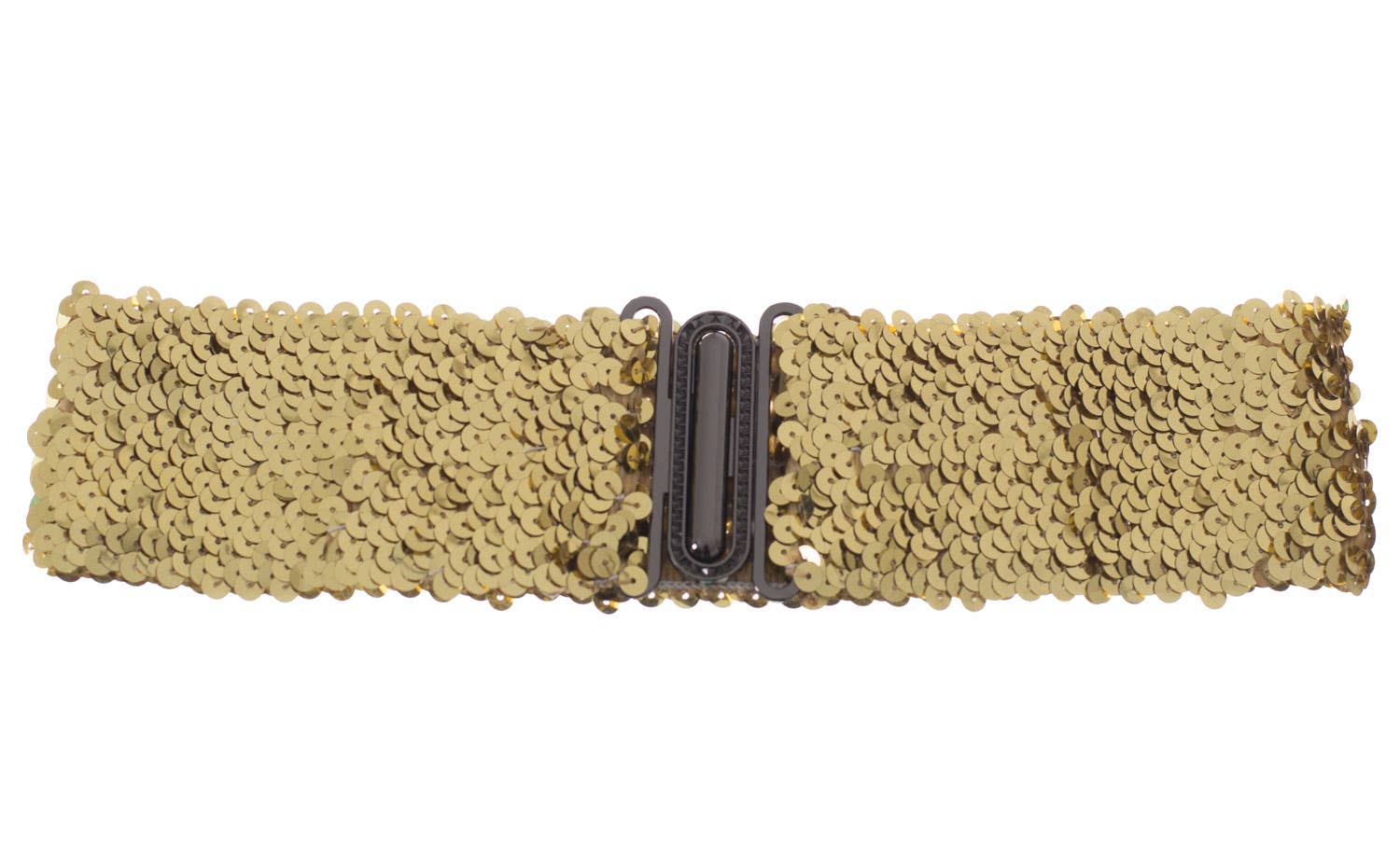 Gold Sequin Stretch Belt
