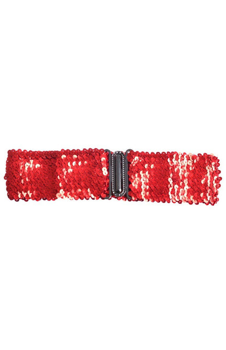 Red Sequin Stretch Belt