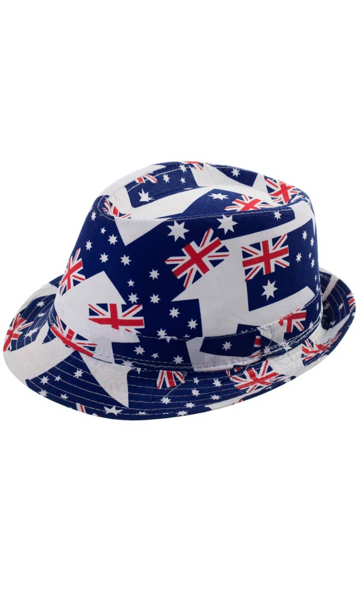 Adult's Australian Flag Australia Day Trilby Fedora Hat - Main Image