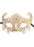 Gold Glitter Lace Cut Out Masquerade Mask