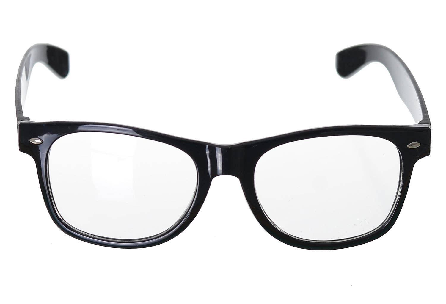 Black Frame Nerd Glasses Costume Accessory - Second Image