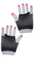 Image of Short Black Fingerless Fishnet 1980s Costume Gloves
