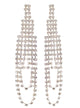Long Rhinestone Dazzling Costume Earrings
